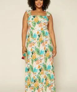 SKIES ARE BLUE Clothing Plus Size - Elliot Botanical Maxi Dress 10 SKIES ARE BLUE Clothing Plus Size - Elliot Botanical Maxi Dress