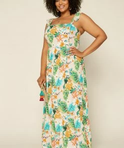 SKIES ARE BLUE Clothing Plus Size - Elliot Botanical Maxi Dress