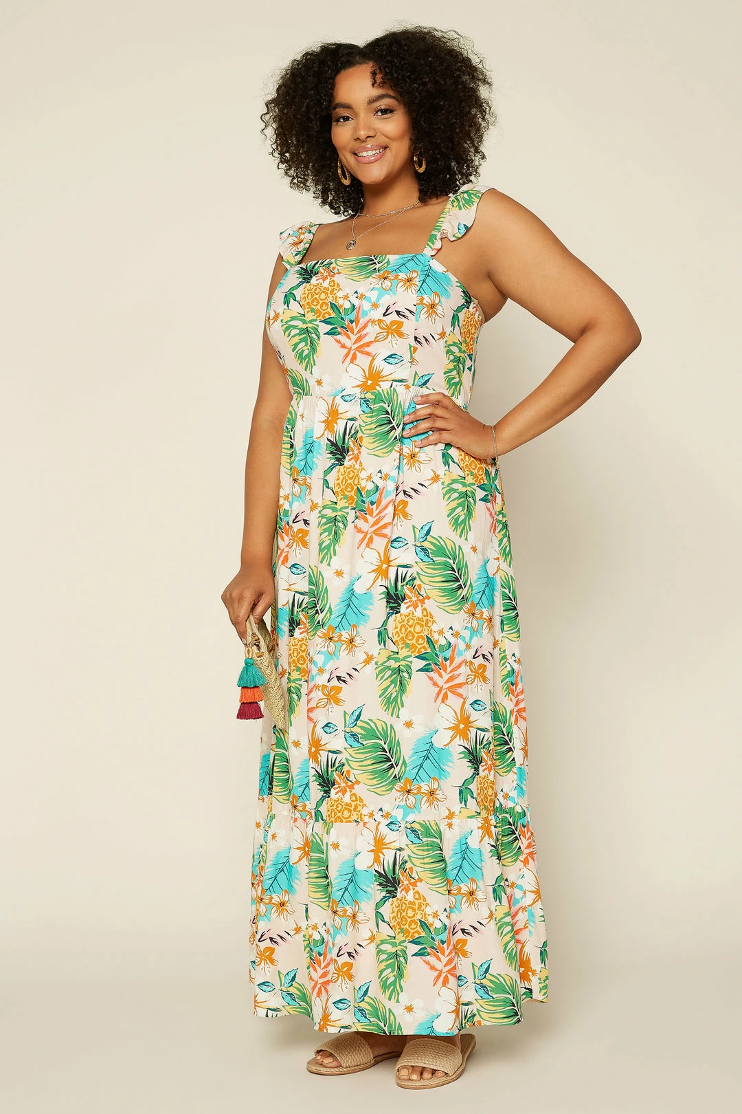 SKIES ARE BLUE Clothing Plus Size - Elliot Botanical Maxi Dress 4 SKIES ARE BLUE Clothing Plus Size - Elliot Botanical Maxi Dress