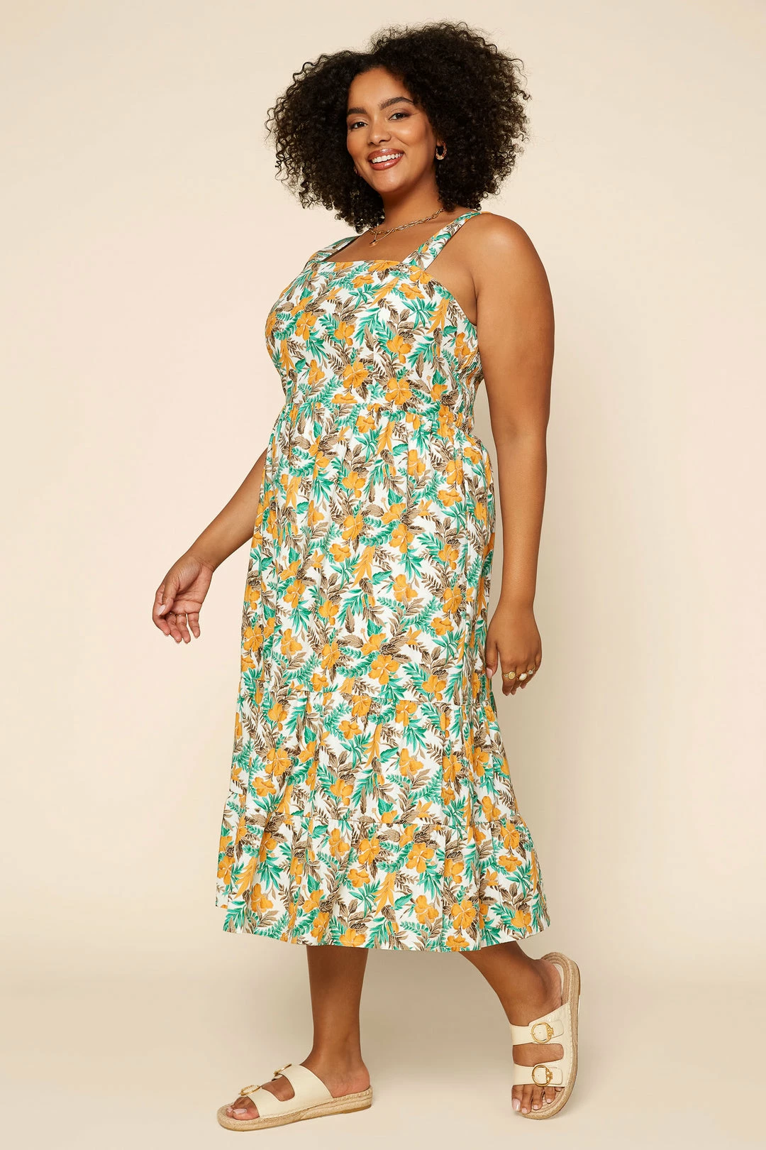 SKIES ARE BLUE Clothing Plus Size - Tropical Tie Shoulder Dress 6 SKIES ARE BLUE Clothing Plus Size - Tropical Tie Shoulder Dress