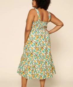 SKIES ARE BLUE Clothing Plus Size - Tropical Tie Shoulder Dress 11 SKIES ARE BLUE Clothing Plus Size - Tropical Tie Shoulder Dress