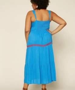 SKIES ARE BLUE Plus Size - Finley Embroidered Midi Dress Clothing