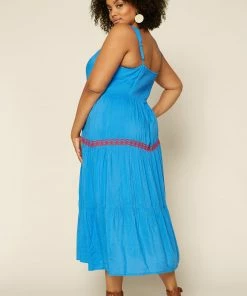 SKIES ARE BLUE Plus Size - Finley Embroidered Midi Dress Clothing