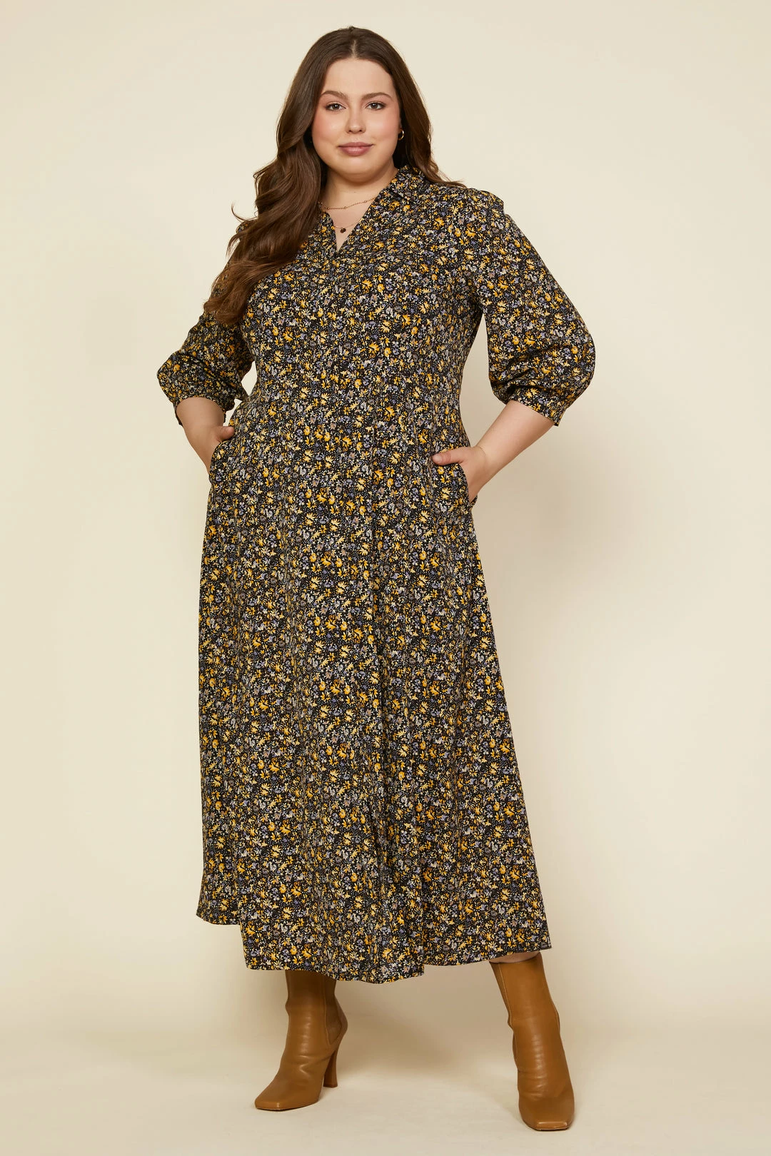 SKIES ARE BLUE Plus Size - Angelina Floral Maxi Dress 6 SKIES ARE BLUE Plus Size - Angelina Floral Maxi Dress