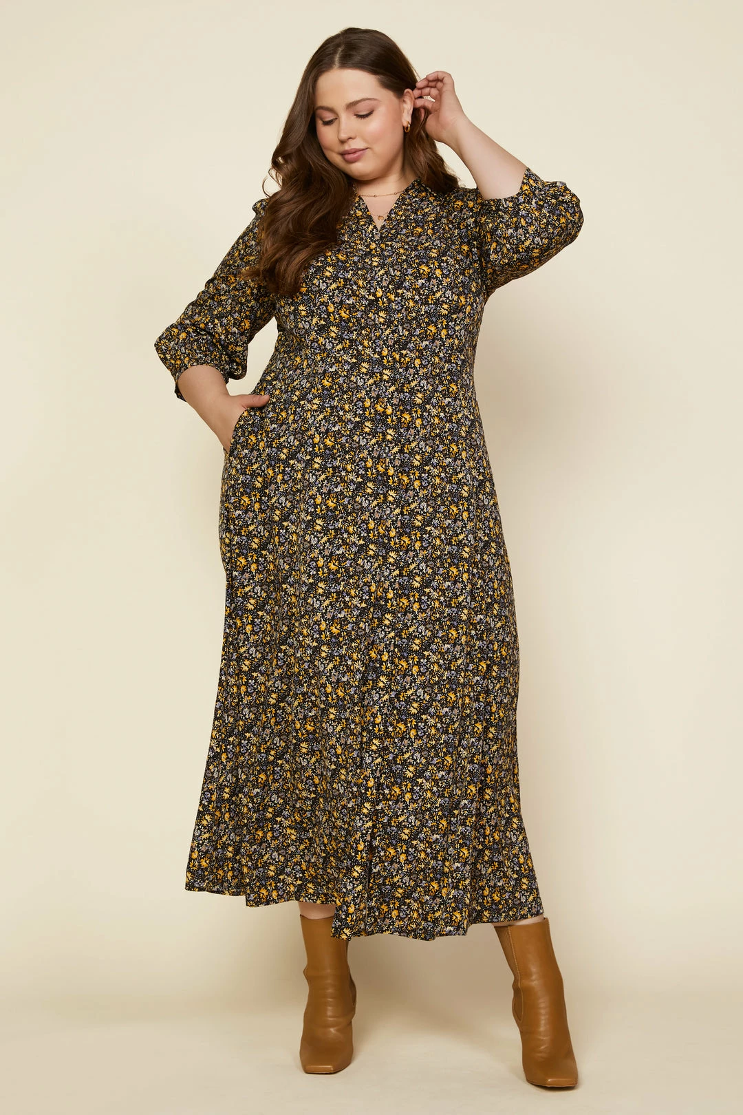 SKIES ARE BLUE Plus Size - Angelina Floral Maxi Dress 4 SKIES ARE BLUE Plus Size - Angelina Floral Maxi Dress