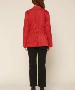 SKIES ARE BLUE Faux Suede Drape Jacket 9 SKIES ARE BLUE Faux Suede Drape Jacket