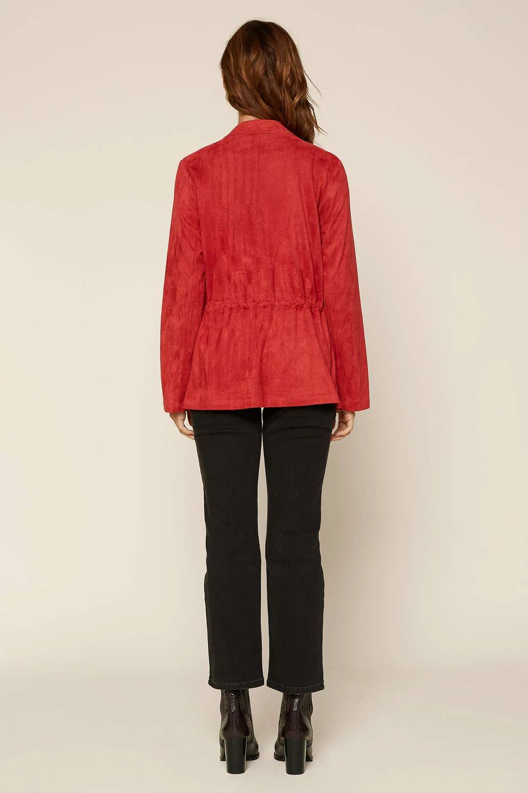 SKIES ARE BLUE Faux Suede Drape Jacket 5 SKIES ARE BLUE Faux Suede Drape Jacket