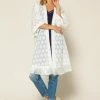 SKIES ARE BLUE Jacquard Fringe Duster
