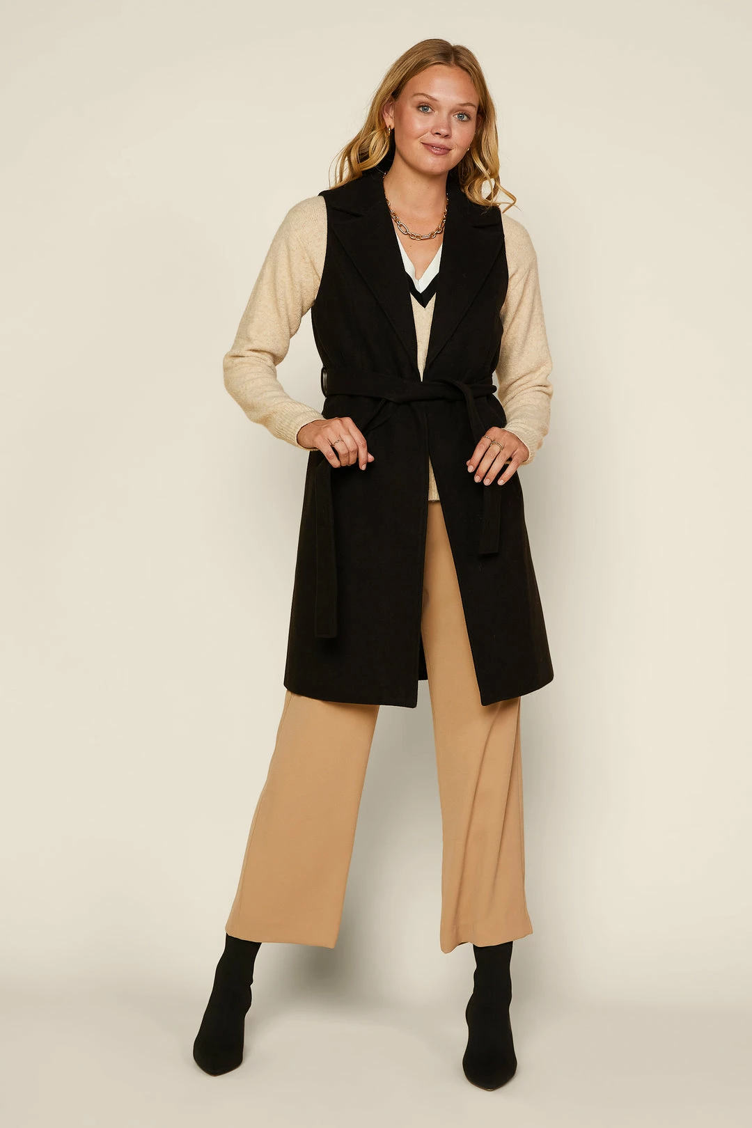 SKIES ARE BLUE Eden Belted Long Vest Clothing 3 SKIES ARE BLUE Eden Belted Long Vest Clothing