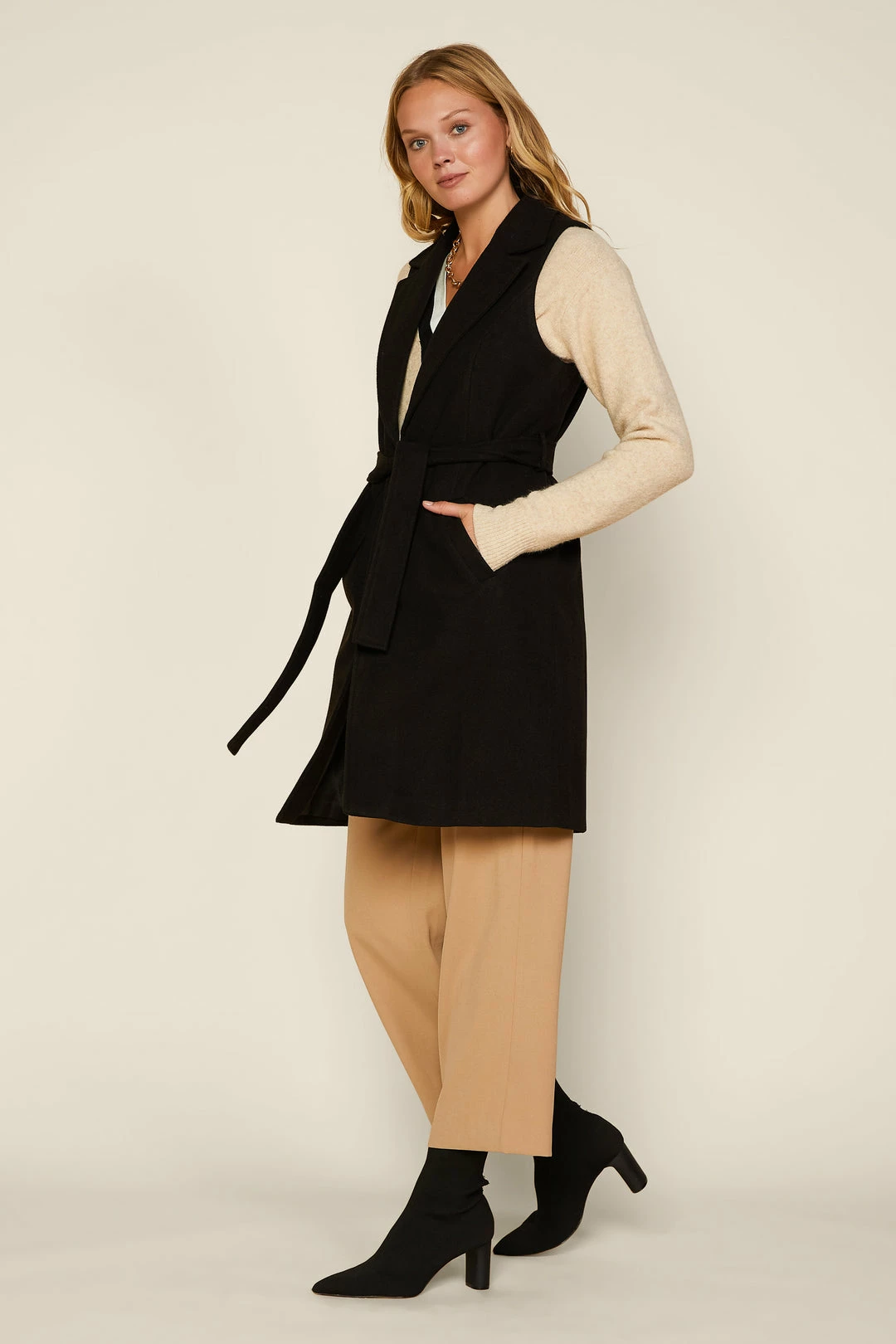 SKIES ARE BLUE Eden Belted Long Vest Clothing 4 SKIES ARE BLUE Eden Belted Long Vest Clothing