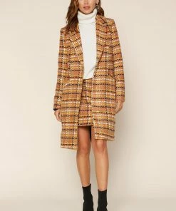 SKIES ARE BLUE Rachel Plaid Jacquard Skirt