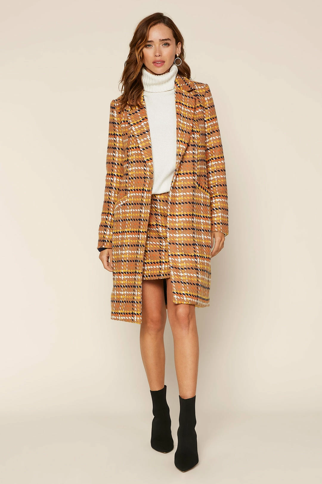 SKIES ARE BLUE Rachel Plaid Jacquard Skirt 4 SKIES ARE BLUE Rachel Plaid Jacquard Skirt