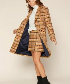 SKIES ARE BLUE Rachel Plaid Jacquard Skirt 9 SKIES ARE BLUE Rachel Plaid Jacquard Skirt