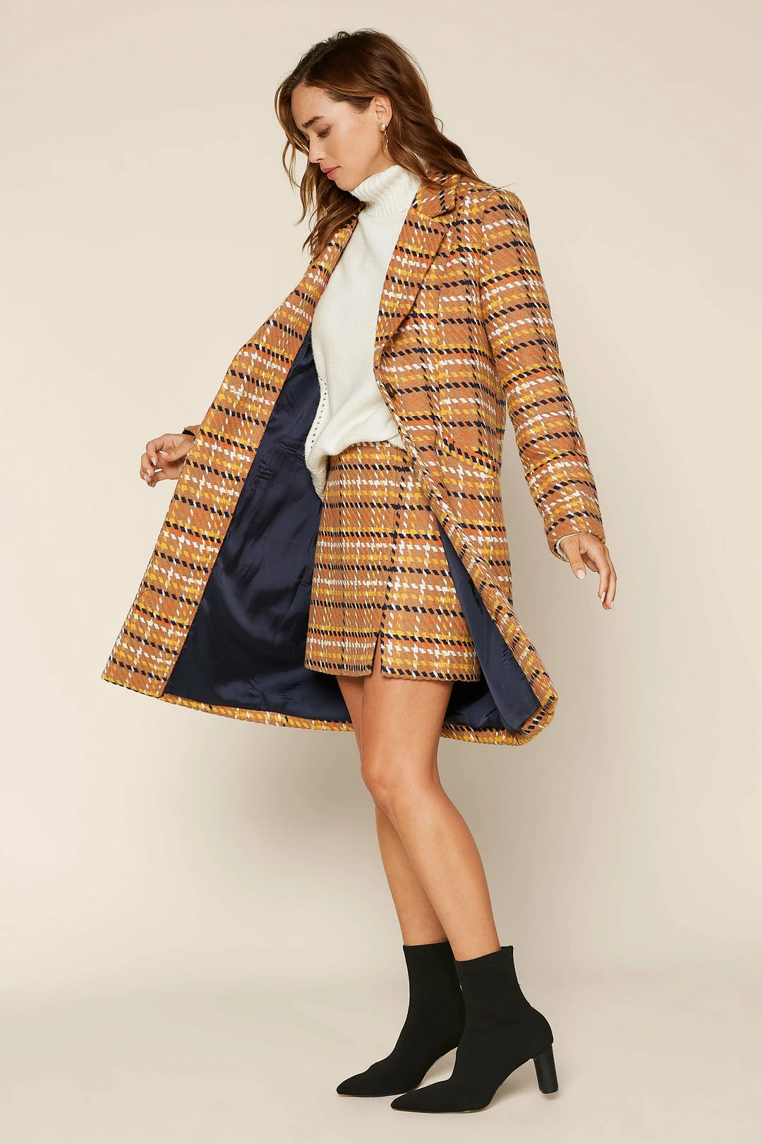 SKIES ARE BLUE Rachel Plaid Jacquard Skirt 6 SKIES ARE BLUE Rachel Plaid Jacquard Skirt