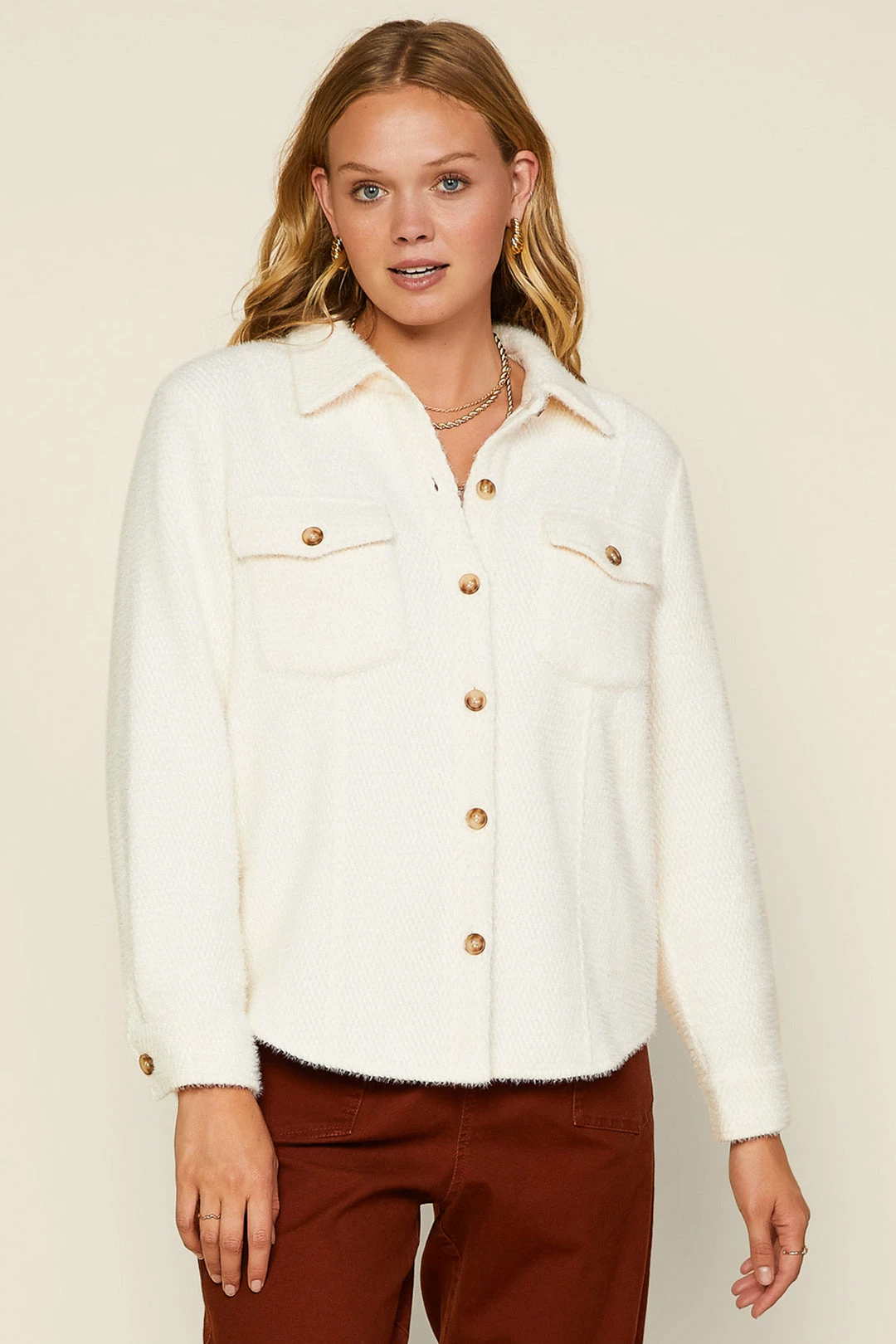 SKIES ARE BLUE Myra Button Down Shacket 4 SKIES ARE BLUE Myra Button Down Shacket