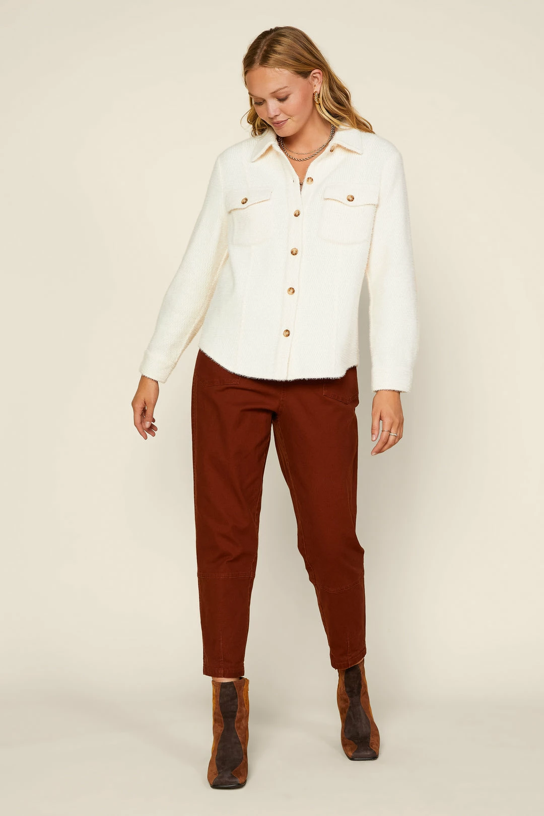 SKIES ARE BLUE Myra Button Down Shacket 6 SKIES ARE BLUE Myra Button Down Shacket