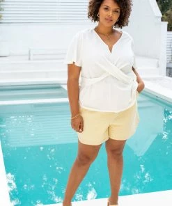 SKIES ARE BLUE New In Plus Size Plus Size - Twisted V-Neck Top