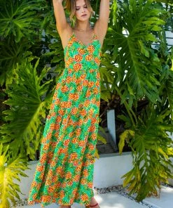 SKIES ARE BLUE New In Clothing Tropical Print Maxi Dress