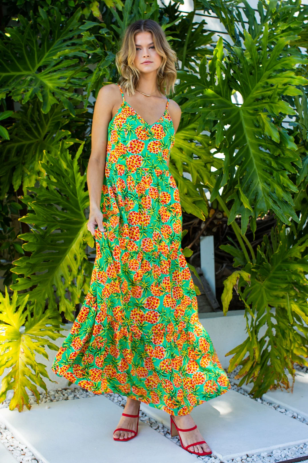 SKIES ARE BLUE New In Clothing Tropical Print Maxi Dress 7 SKIES ARE BLUE New In Clothing Tropical Print Maxi Dress