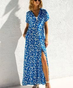 SKIES ARE BLUE New In Clothing Floral Print Maxi Shirt Dress
