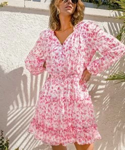 SKIES ARE BLUE Sweet Floral Mini Dress