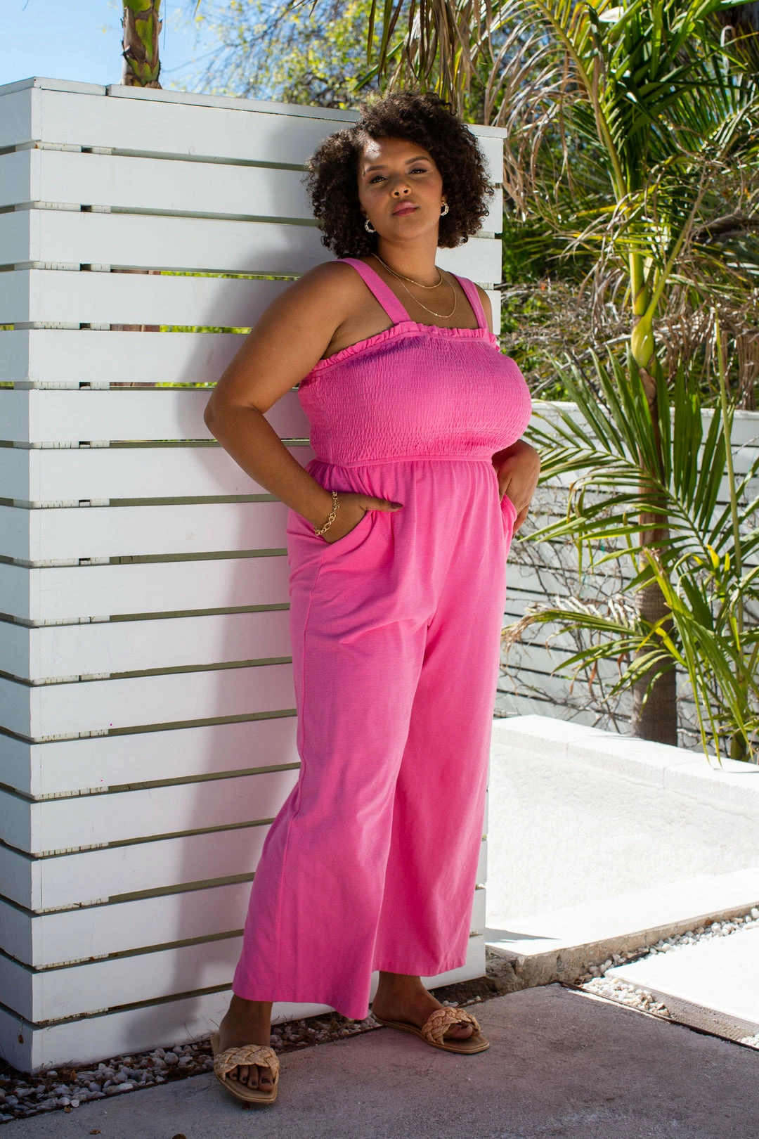 SKIES ARE BLUE Plus Size - Smocked Knit Jumpsuit 3 SKIES ARE BLUE Plus Size - Smocked Knit Jumpsuit