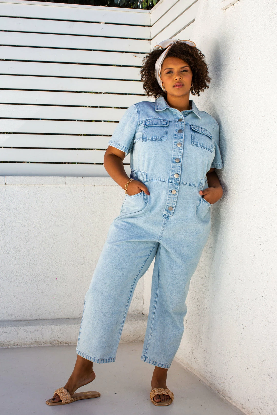 SKIES ARE BLUE Plus Size - Denim Utility Jumpsuit 3 SKIES ARE BLUE Plus Size - Denim Utility Jumpsuit