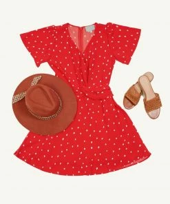 SKIES ARE BLUE Front Twist Dot Dress 6 SKIES ARE BLUE Front Twist Dot Dress