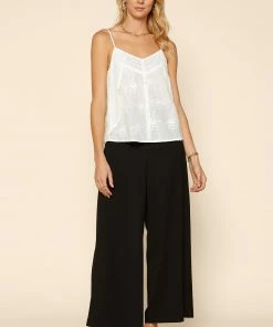 SKIES ARE BLUE Clothing Lace Cotton Cami Top