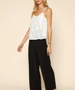 SKIES ARE BLUE Clothing Lace Cotton Cami Top