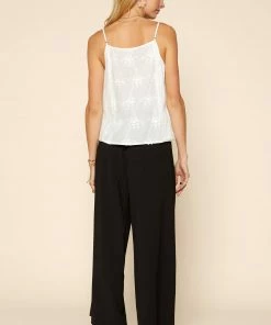 SKIES ARE BLUE Clothing Lace Cotton Cami Top