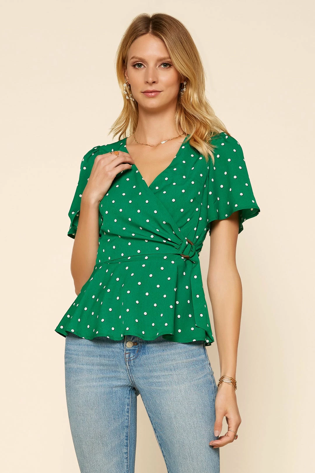 SKIES ARE BLUE Clothing Wrap Peplum Top 3 SKIES ARE BLUE Clothing Wrap Peplum Top