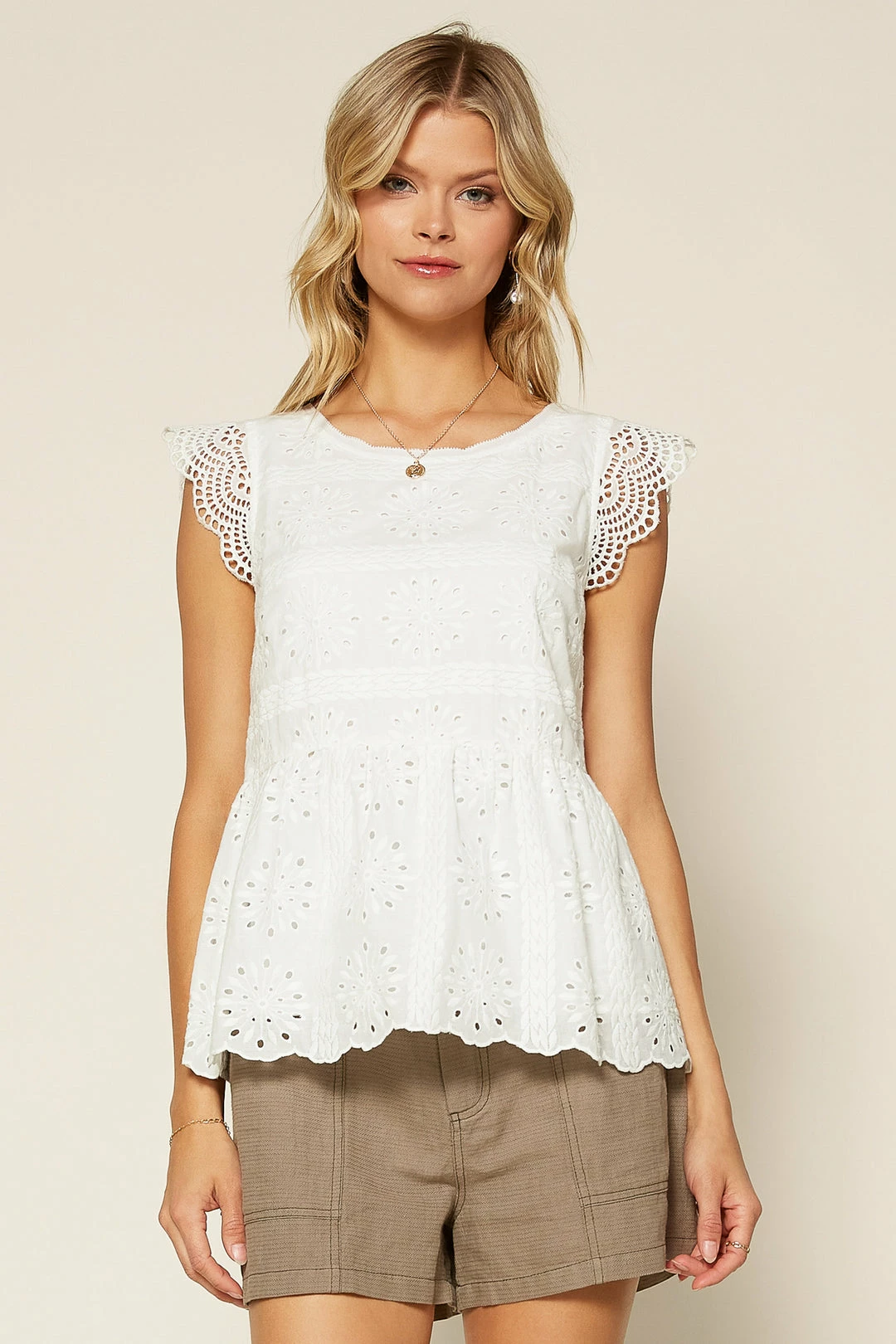 SKIES ARE BLUE Clothing Linda Eyelet Lace Top 3 SKIES ARE BLUE Clothing Linda Eyelet Lace Top