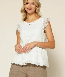 SKIES ARE BLUE Clothing Linda Eyelet Lace Top 10 SKIES ARE BLUE Clothing Linda Eyelet Lace Top