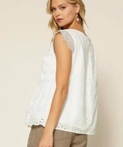 SKIES ARE BLUE Clothing Linda Eyelet Lace Top 9 SKIES ARE BLUE Clothing Linda Eyelet Lace Top