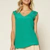 SKIES ARE BLUE Pleated Shoulder Top Clothing 2 SKIES ARE BLUE Pleated Shoulder Top Clothing