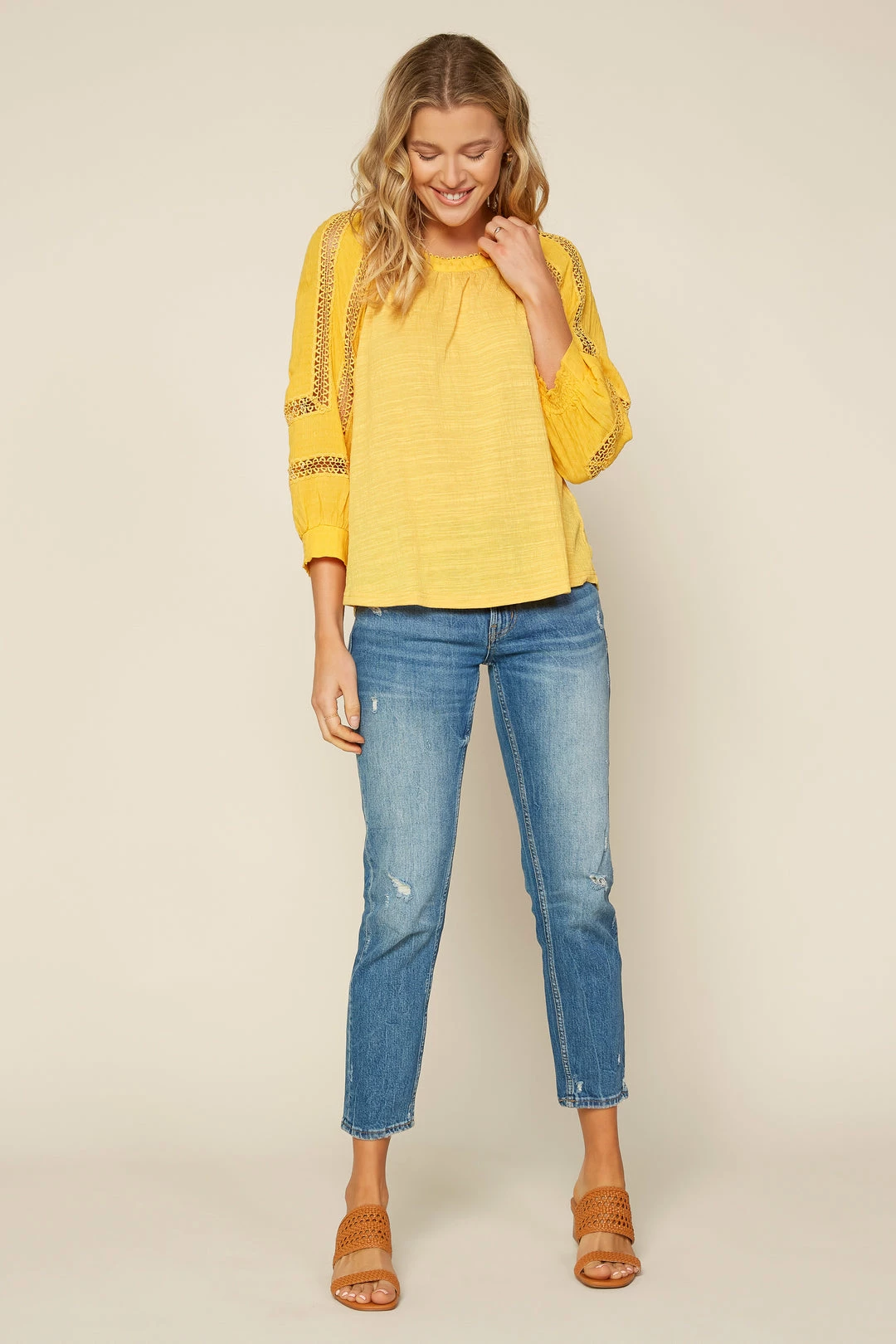 SKIES ARE BLUE Crochet Trim Knit Top 5 SKIES ARE BLUE Crochet Trim Knit Top