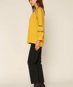 SKIES ARE BLUE Clothing Crochet Trim Knit Top 11 SKIES ARE BLUE Clothing Crochet Trim Knit Top