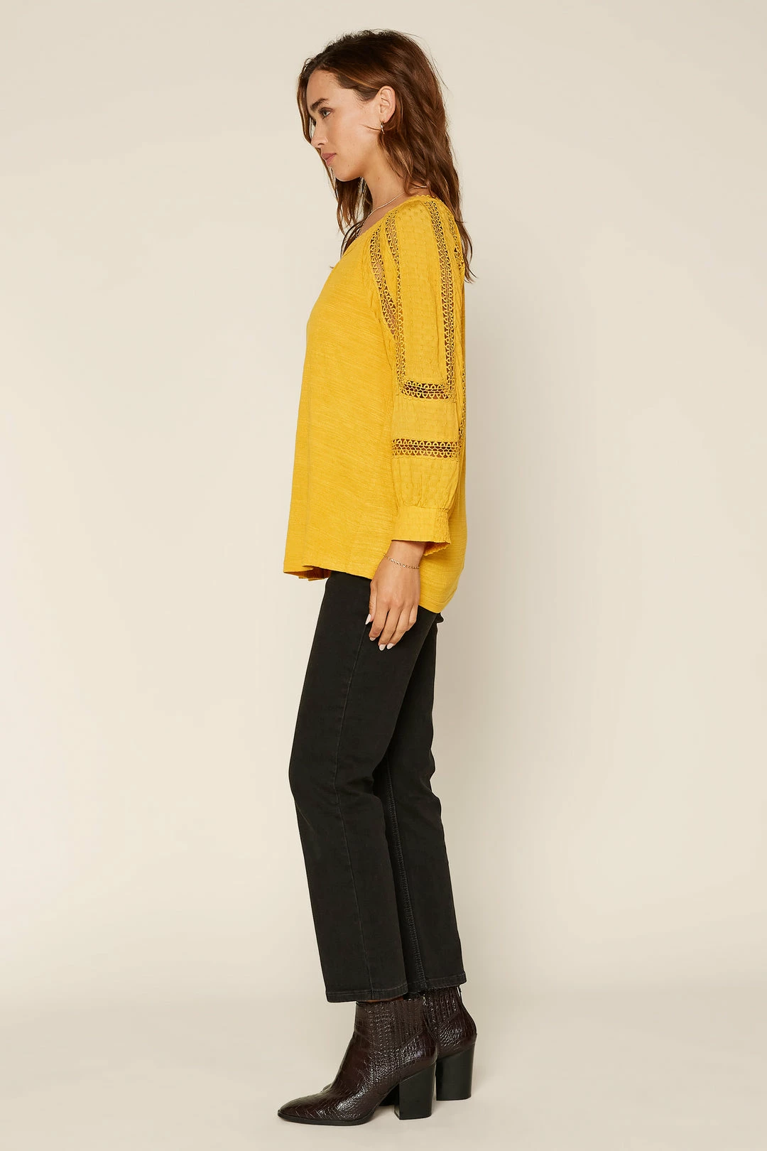 SKIES ARE BLUE Clothing Crochet Trim Knit Top 6 SKIES ARE BLUE Clothing Crochet Trim Knit Top