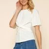 SKIES ARE BLUE Clothing Front Twist Knit Top