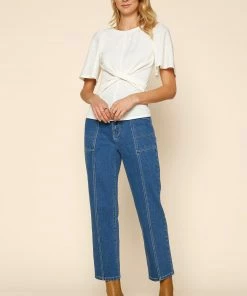 SKIES ARE BLUE Clothing Front Twist Knit Top 9 SKIES ARE BLUE Clothing Front Twist Knit Top