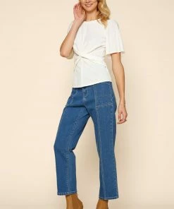 SKIES ARE BLUE Clothing Front Twist Knit Top 10 SKIES ARE BLUE Clothing Front Twist Knit Top