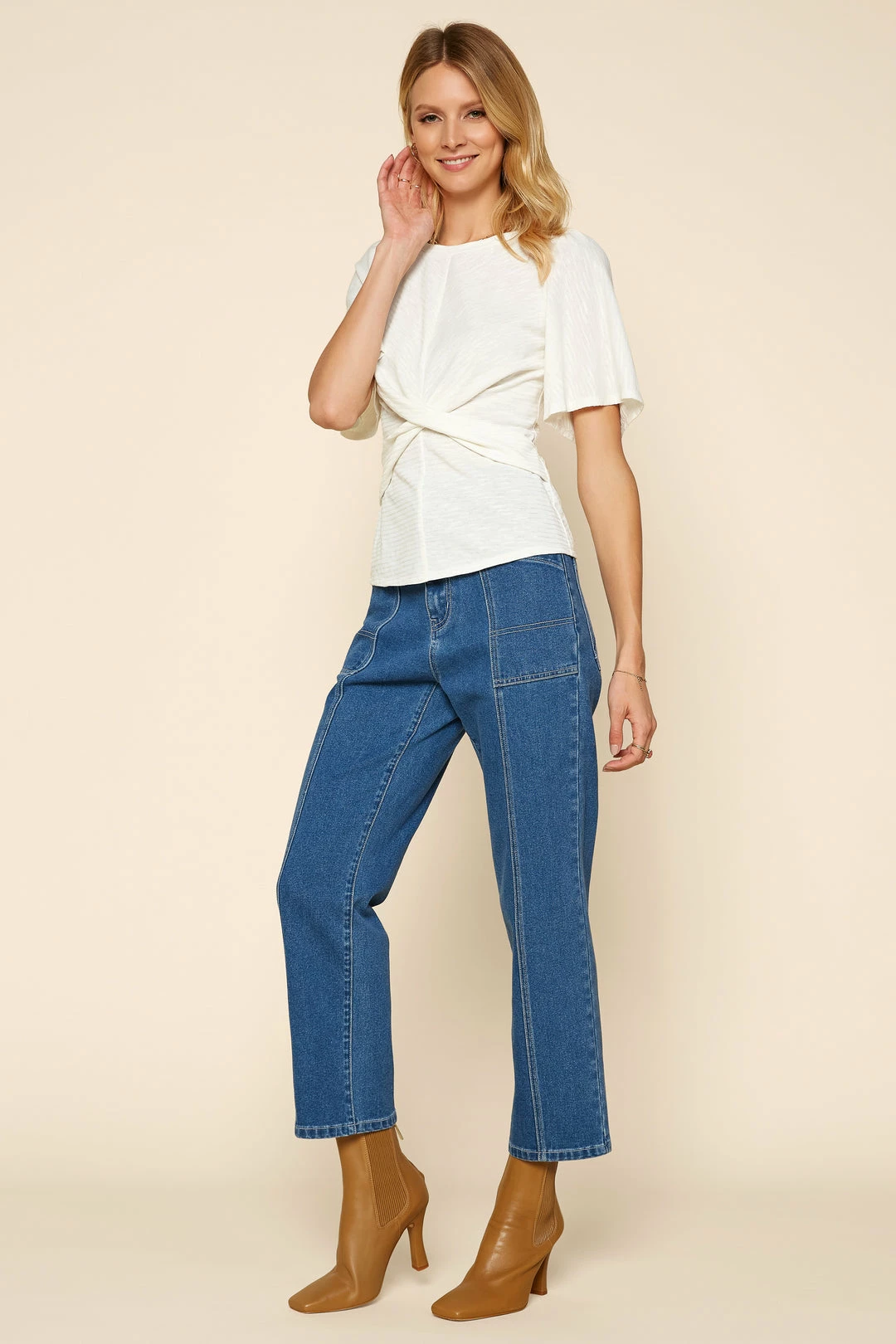 SKIES ARE BLUE Clothing Front Twist Knit Top 6 SKIES ARE BLUE Clothing Front Twist Knit Top