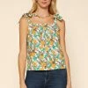 SKIES ARE BLUE Clothing Tropical Tie Shoulder Top 2 SKIES ARE BLUE Clothing Tropical Tie Shoulder Top