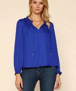 SKIES ARE BLUE Sophia Ruffled Blouse Clothing