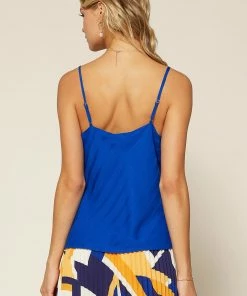 SKIES ARE BLUE Striped Jacquard Cowl Cami Clothing