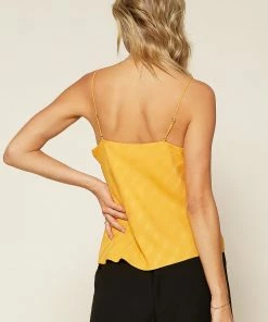 SKIES ARE BLUE Striped Jacquard Cowl Cami