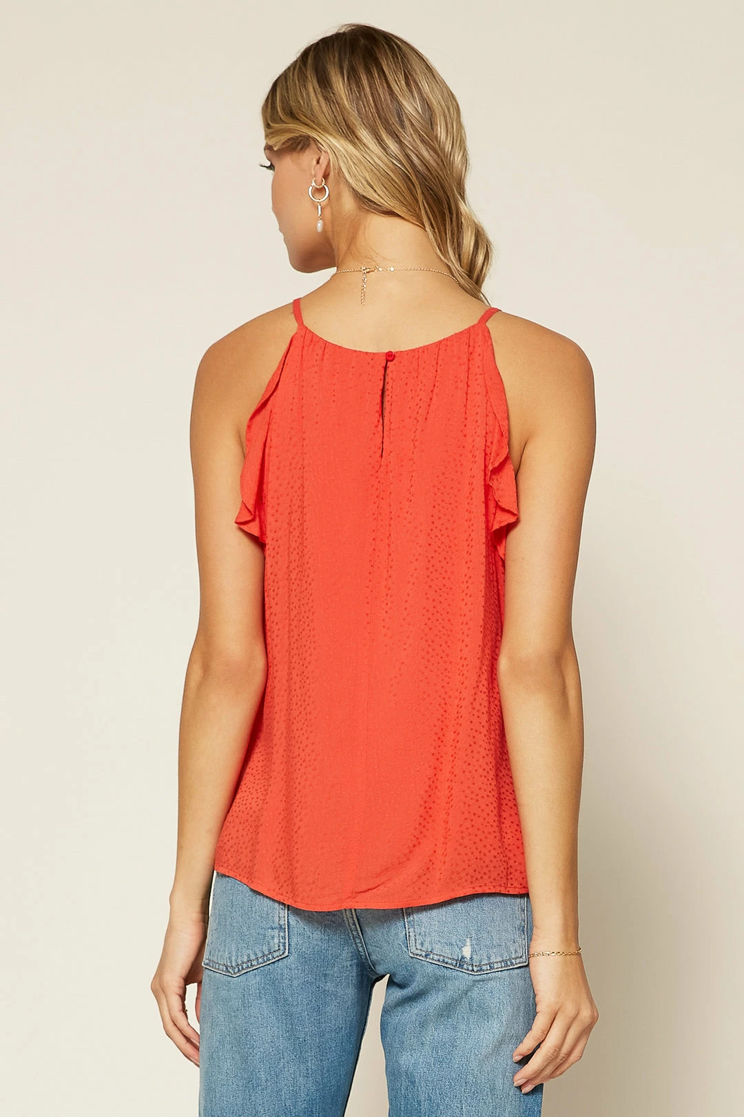 SKIES ARE BLUE Ruffled Halter Top Clothing 5 SKIES ARE BLUE Ruffled Halter Top Clothing