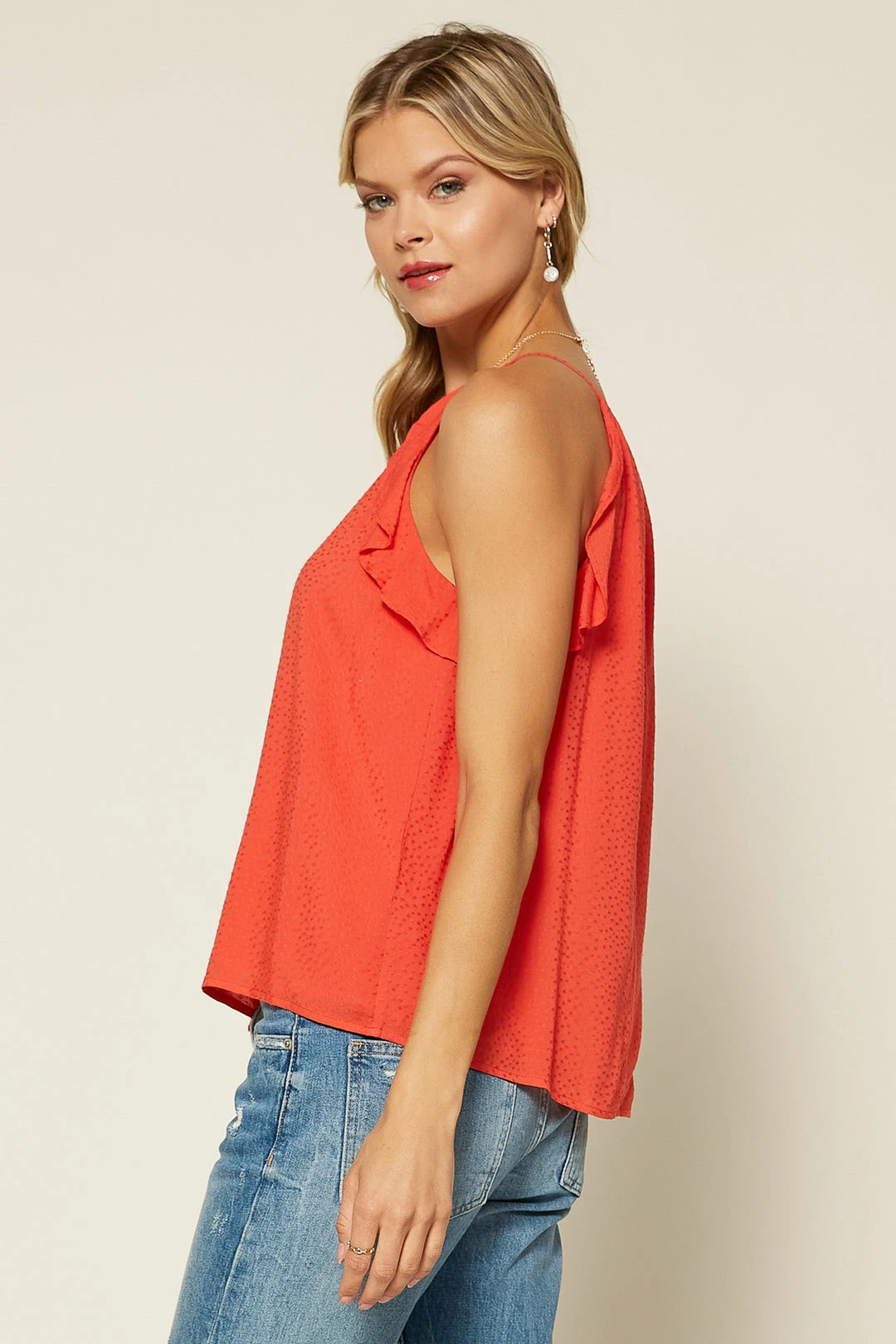 SKIES ARE BLUE Ruffled Halter Top Clothing 6 SKIES ARE BLUE Ruffled Halter Top Clothing