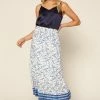 SKIES ARE BLUE Clothing Navy Botanical Midi Skirt 2 SKIES ARE BLUE Clothing Navy Botanical Midi Skirt